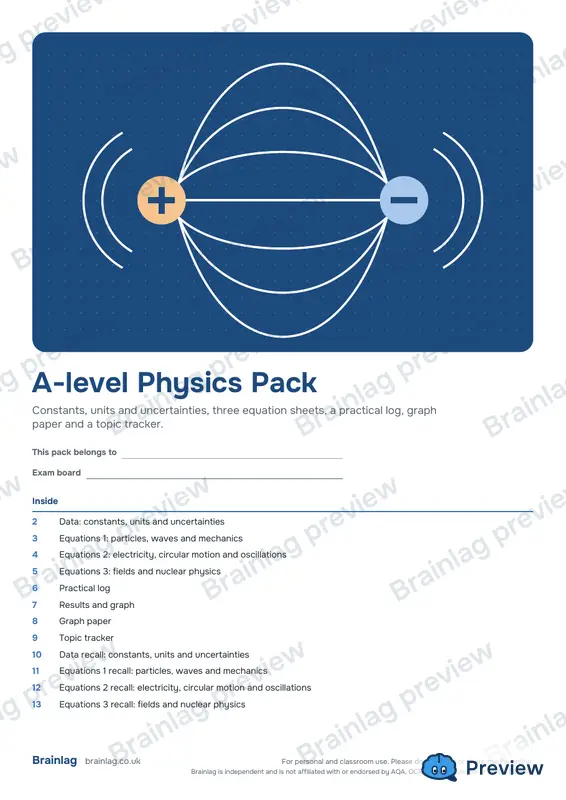 Cover of the A-level Physics Pack