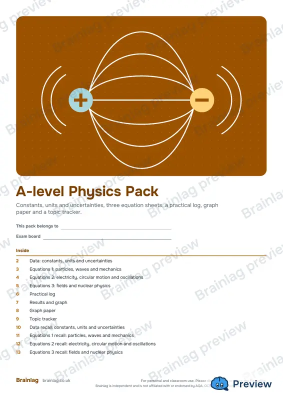 Cover of the A-level Physics Pack