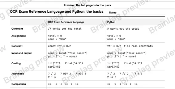 Page 2: OCR (J277) and Python: the basics