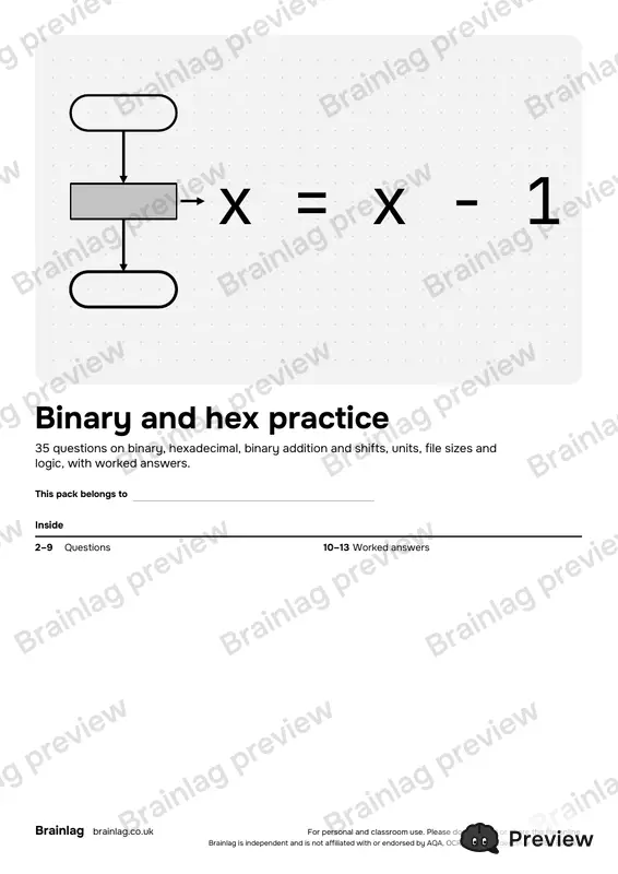 Cover of the Binary and hex practice