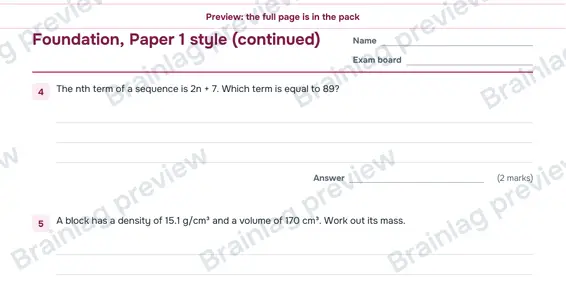 Page 3: Foundation, Paper 1 style