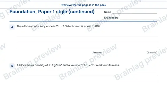 Page 3: Foundation, Paper 1 style