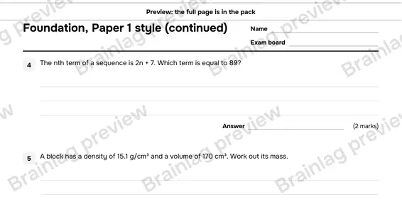 Page 3: Foundation, Paper 1 style