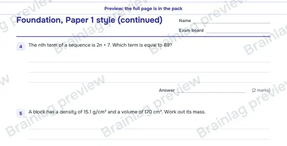 Page 3: Foundation, Paper 1 style