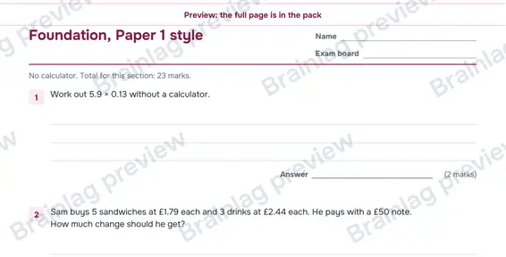 Page 2: Foundation, Paper 1 style