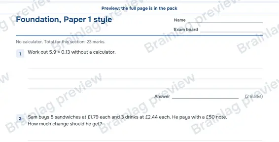 Page 2: Foundation, Paper 1 style