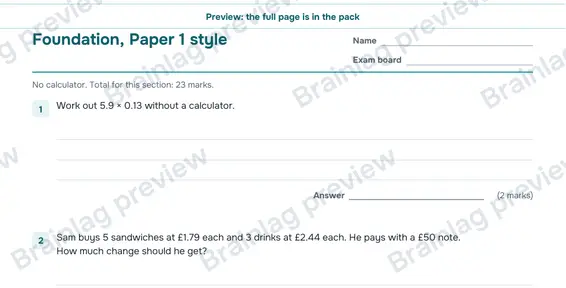 Page 2: Foundation, Paper 1 style