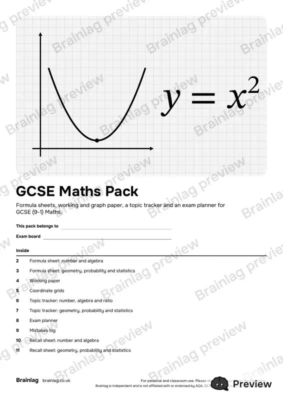 Cover of the GCSE Maths Pack