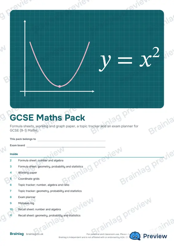Cover of the GCSE Maths Pack