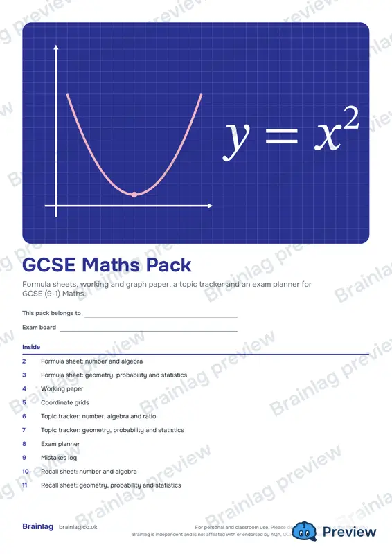 Cover of the GCSE Maths Pack