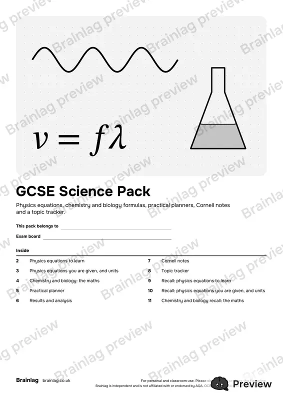 Cover of the GCSE Science Pack