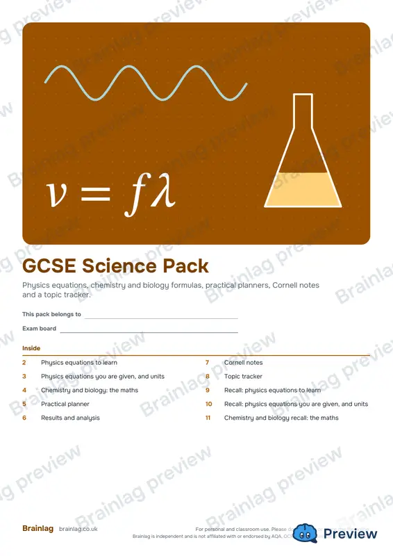 Cover of the GCSE Science Pack