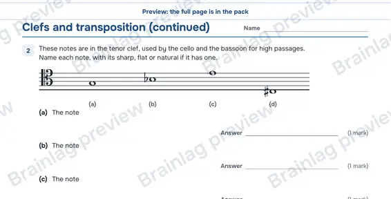 Page 3: Clefs and transposition