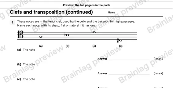 Page 3: Clefs and transposition