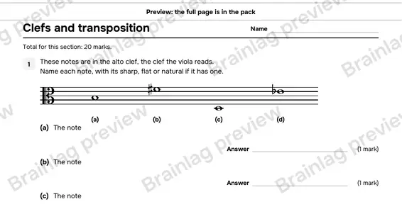 Page 2: Clefs and transposition
