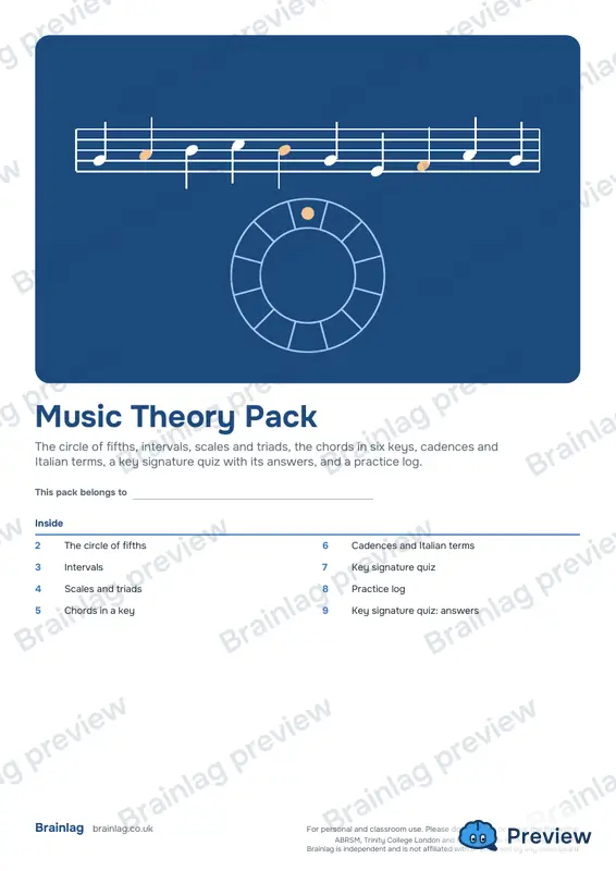 Cover of the Music Theory Pack