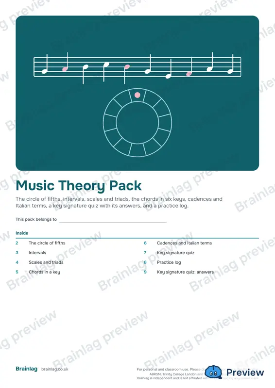 Cover of the Music Theory Pack