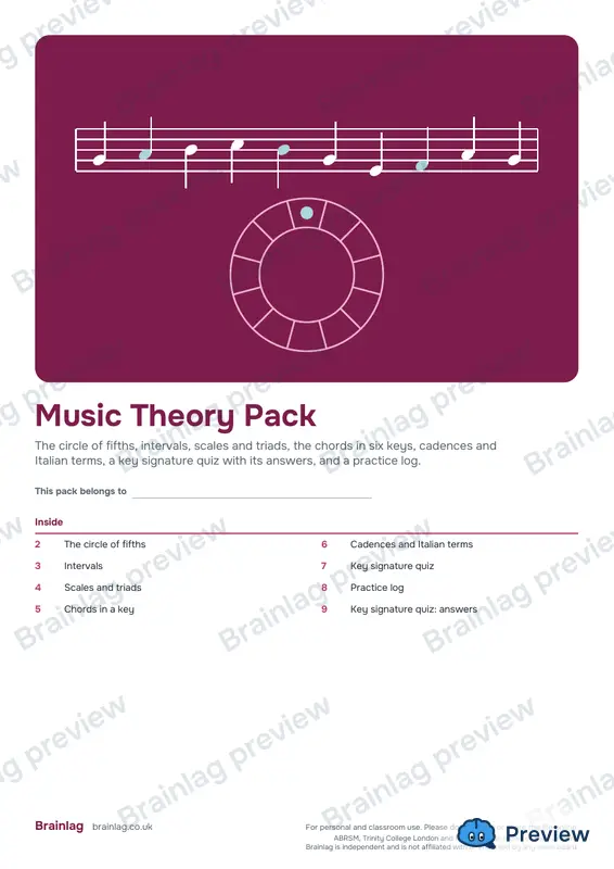 Cover of the Music Theory Pack