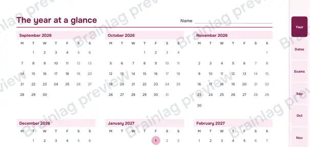 The year page of the digital edition, with its tabs
