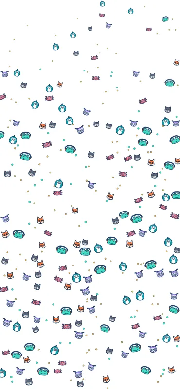 The Tiny friends wallpaper on a phone lock screen